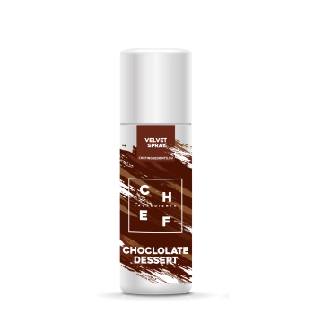 VELVET SPRAY CHOCOLATE 250 ml - Chef ingredients. Zamsz w sprayu spożywczy, czekoladowy barwnik do dekoracji kremów itp